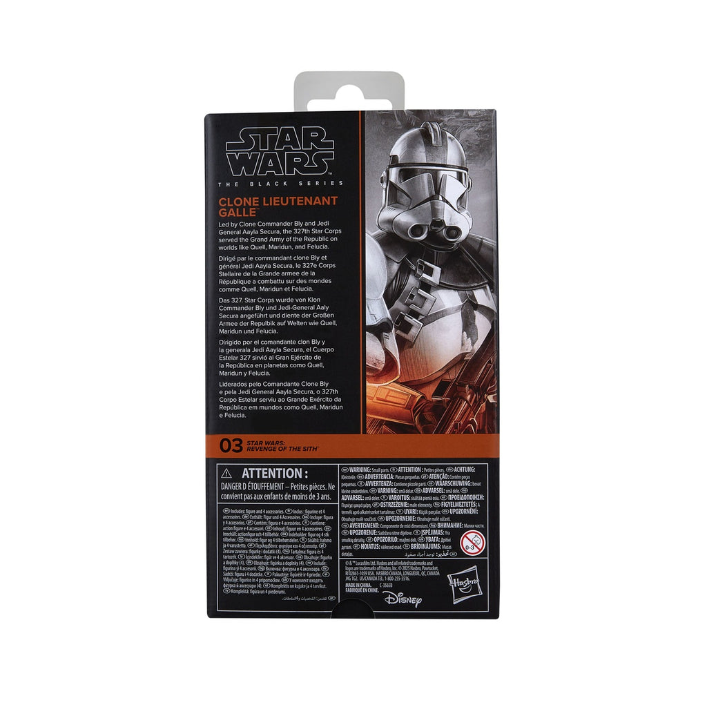 Zdjęcie produktu Star Wars Epizod III Figurka Black Series Clone Lieutenant Galle 15 cm