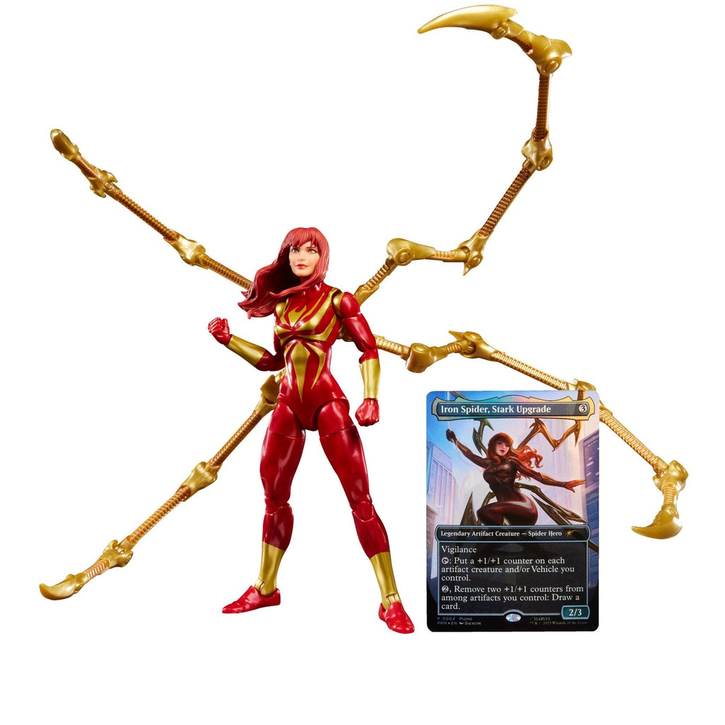 Zdjęcie produktu Marvel Legends Magic: The Gathering figurka akcji Mary Jane Watson (Iron Spider) (z ekskluzywną kartą foil) 15 cm