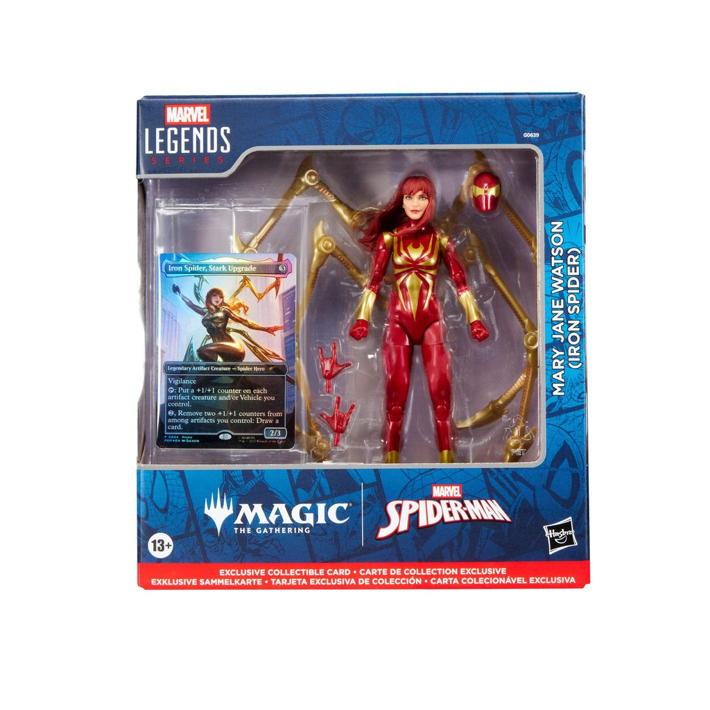 Zdjęcie produktu Marvel Legends Magic: The Gathering figurka akcji Mary Jane Watson (Iron Spider) (z ekskluzywną kartą foil) 15 cm