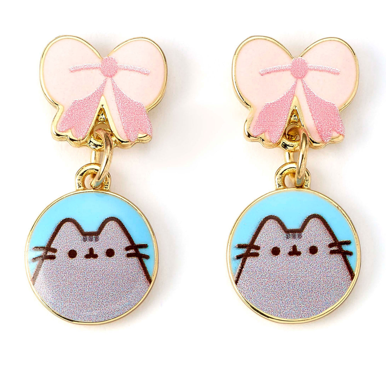 Zdjęcie produktu Pusheen Kolczyki wiszące Pink Bows