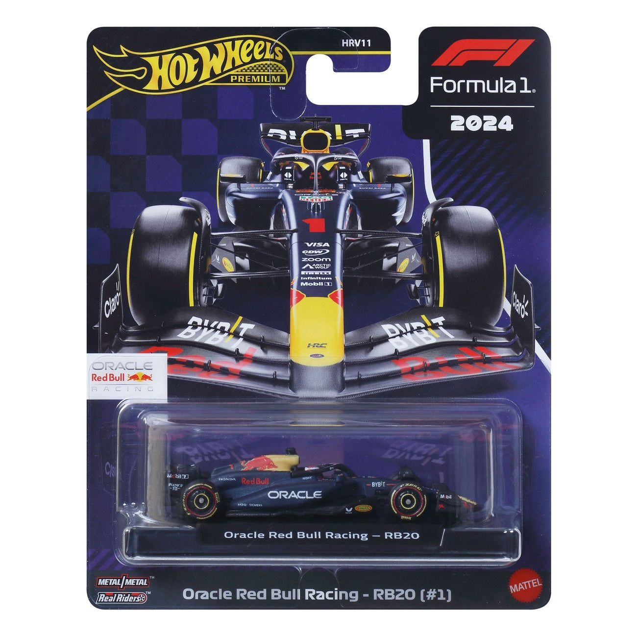 Zdjęcie produktu Formuła 1 Hot Wheels Premium Diecast model auta 1:64 Oracle Red Bull Racing RB20 (#1) (Max Verstappen 2024)
