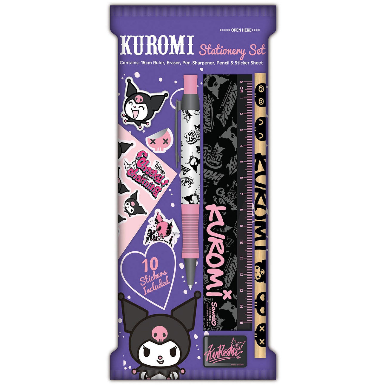 Zdjęcie produktu Sanrio Zestaw do pisania 6 sztuk Kuromi