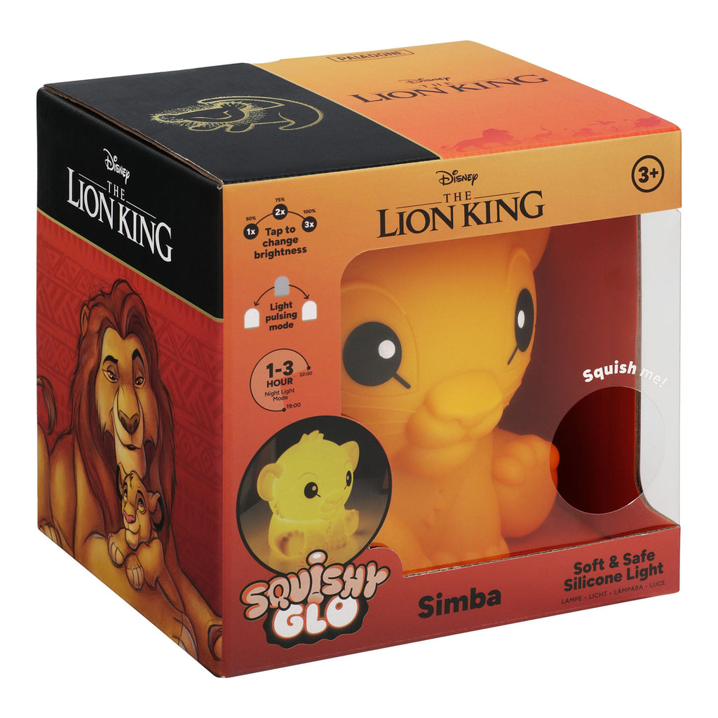 Zdjęcie produktu Disney Squishy Glo silikonowa lampka Król Lew Simba 15 cm