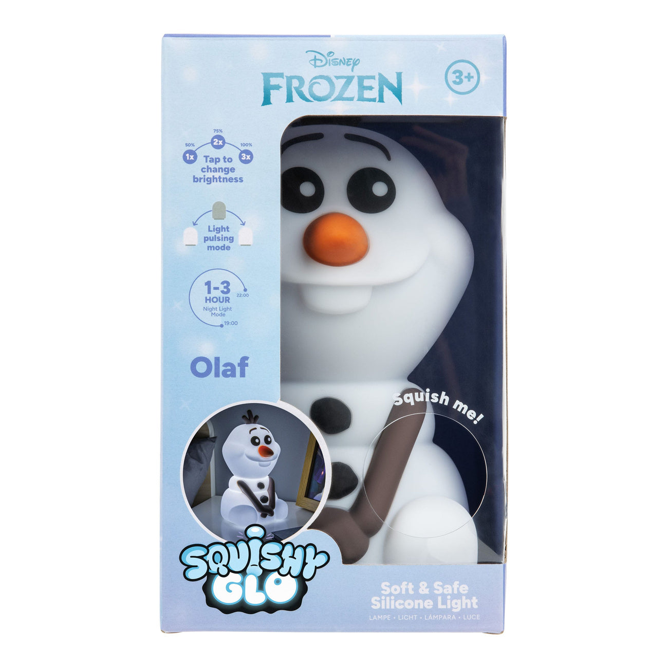 Zdjęcie produktu Kraina Lodu Squishy Glo silikonowa lampka Olaf 15 cm