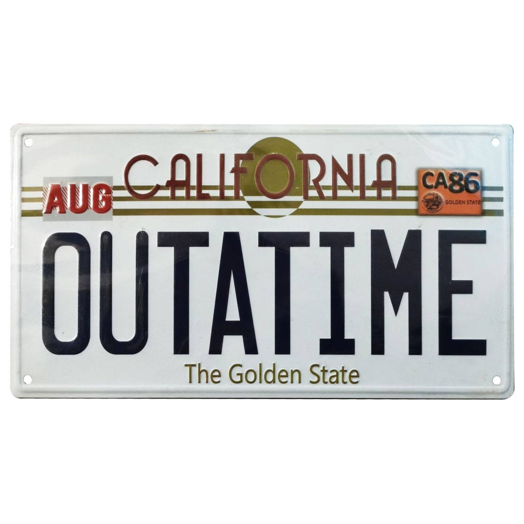 Product image Back to the Future Metal Sign Outatime DeLorean License Plate