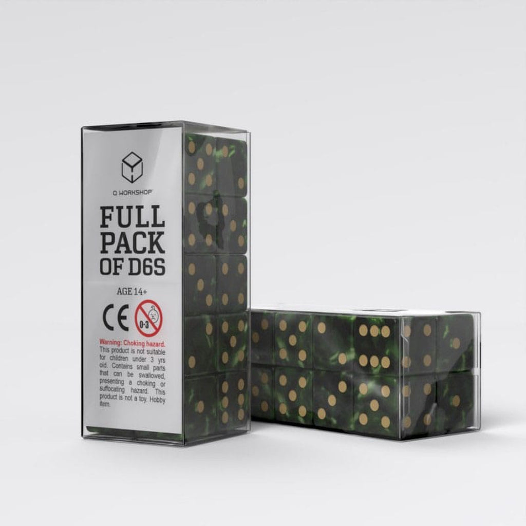 Zdjęcie produktu Q Workshop Zestaw Kości Full Pack D6 Zielony (20)