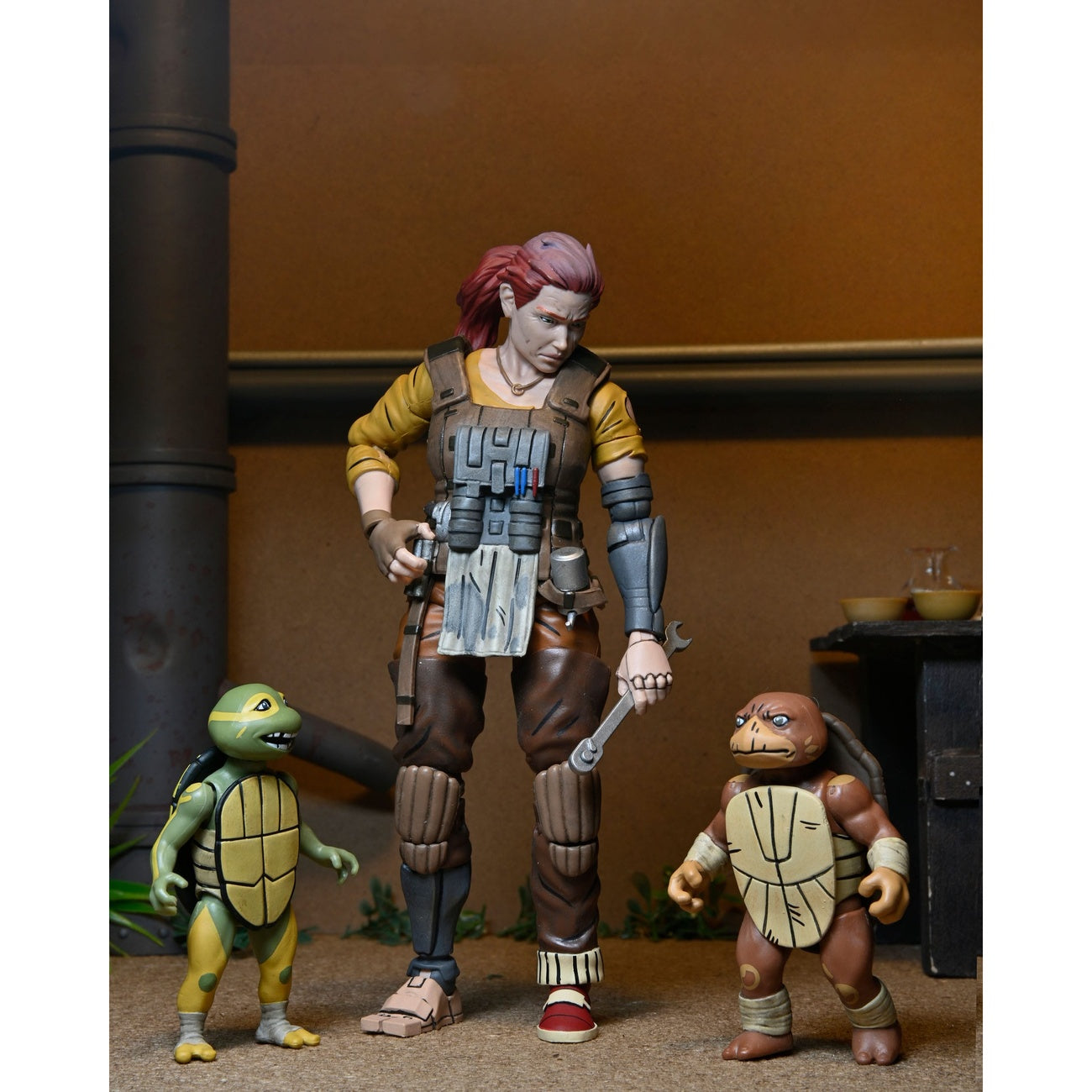 Zdjęcie produktu Teenage Mutant Ninja Turtles (The Last Ronin The Lost Years) figurka Grammy April z Baby Yi & Moja 18 cm