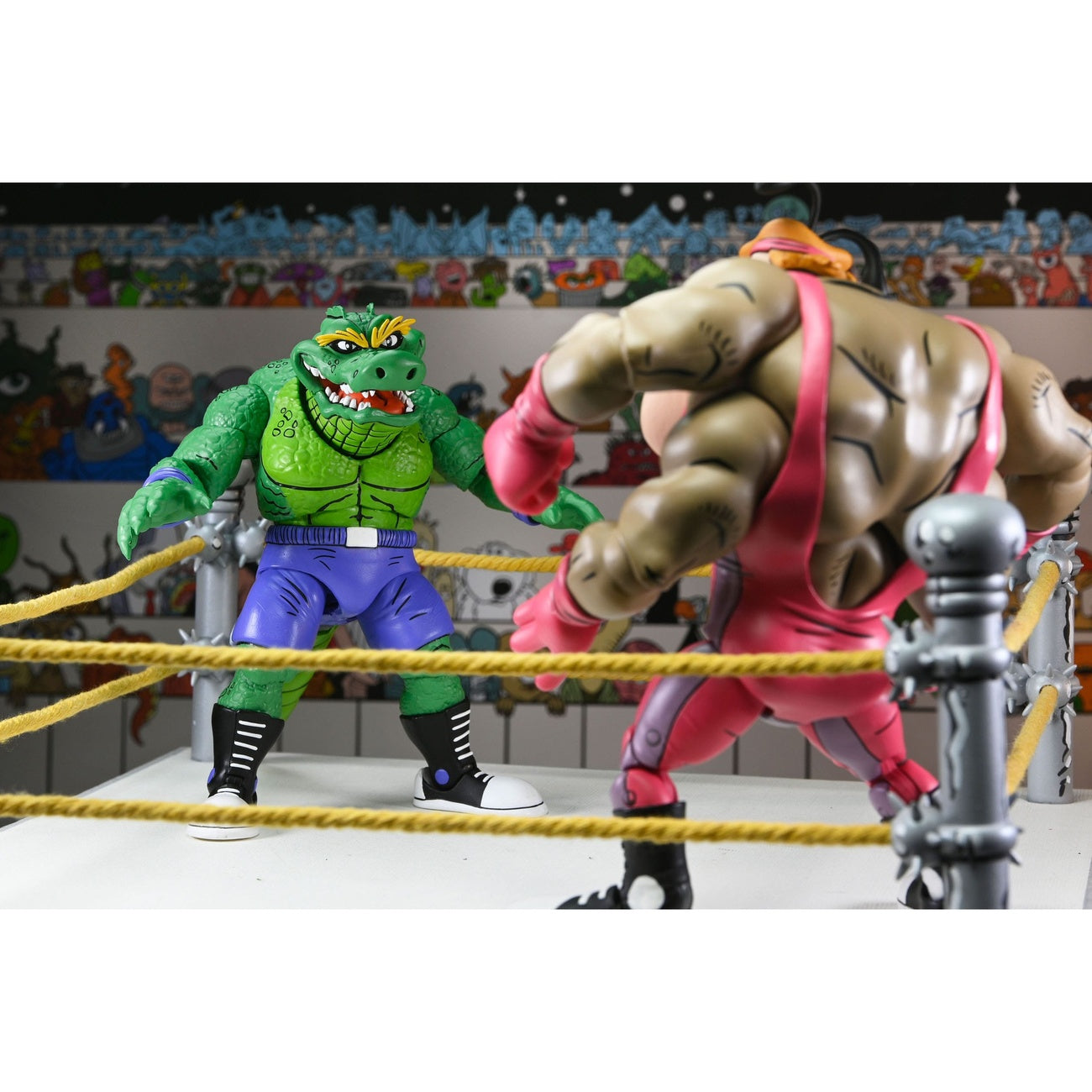 Zdjęcie produktu Teenage Mutant Ninja Turtles (Archie Comics) figurka akcji Stump Wrestling Leatherhead 18 cm