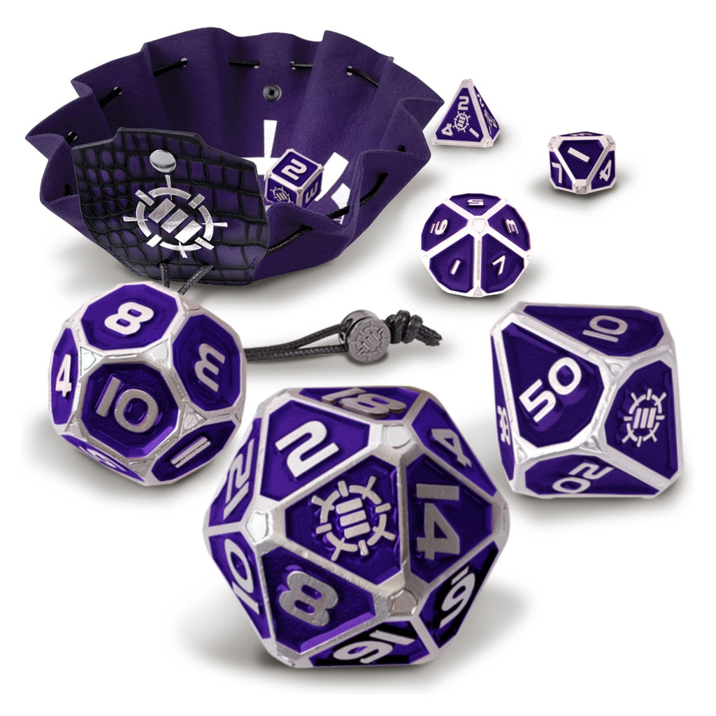Product image Enhance Tabletop Series Metal RPG Dice Set Purple (7)