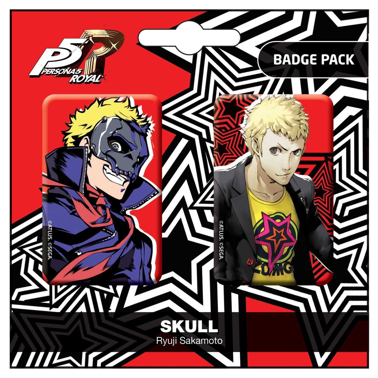 Zdjęcie produktu Persona 5 Royal Zestaw przypinek podwójny Skull / Ryuji Sakamoto