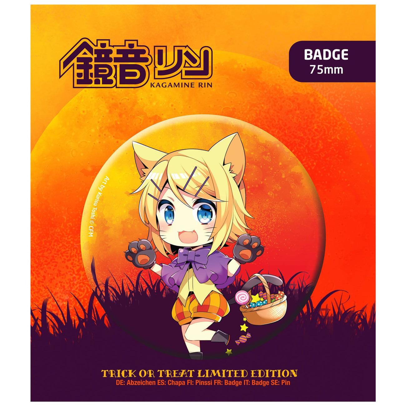 Zdjęcie produktu Przypinka Hatsune Miku Halloween Limited Edition Kagamine Rin