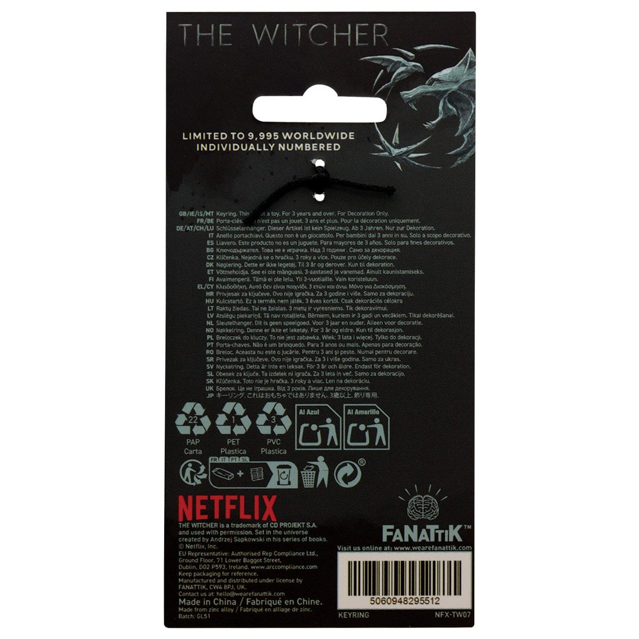 Zdjęcie produktu The Witcher Breloczek Witcher i Płotka Edycja Limitowana