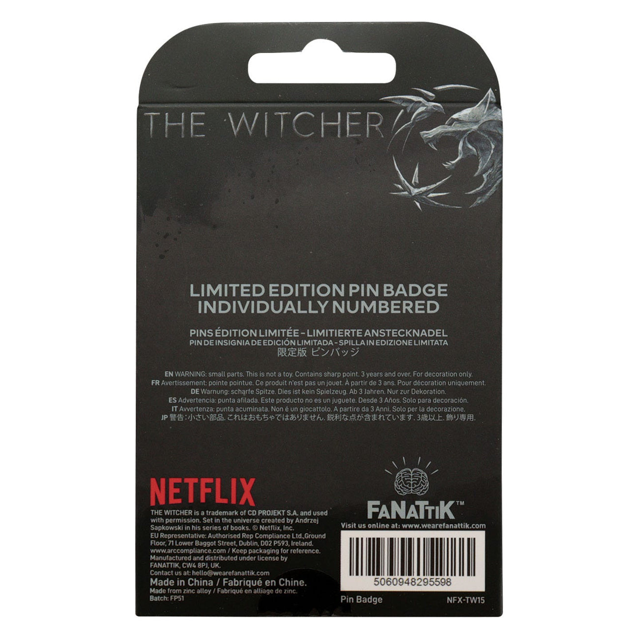 Zdjęcie produktu The Witcher Przypinka z symbolem wiedźmina Edycja limitowana