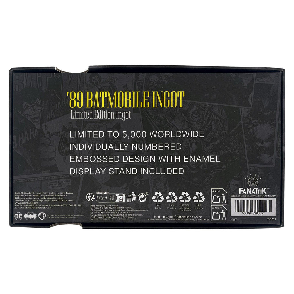 Zdjęcie produktu DC Comics Sztabka metalu Batman Batmobile XL Edycja limitowana