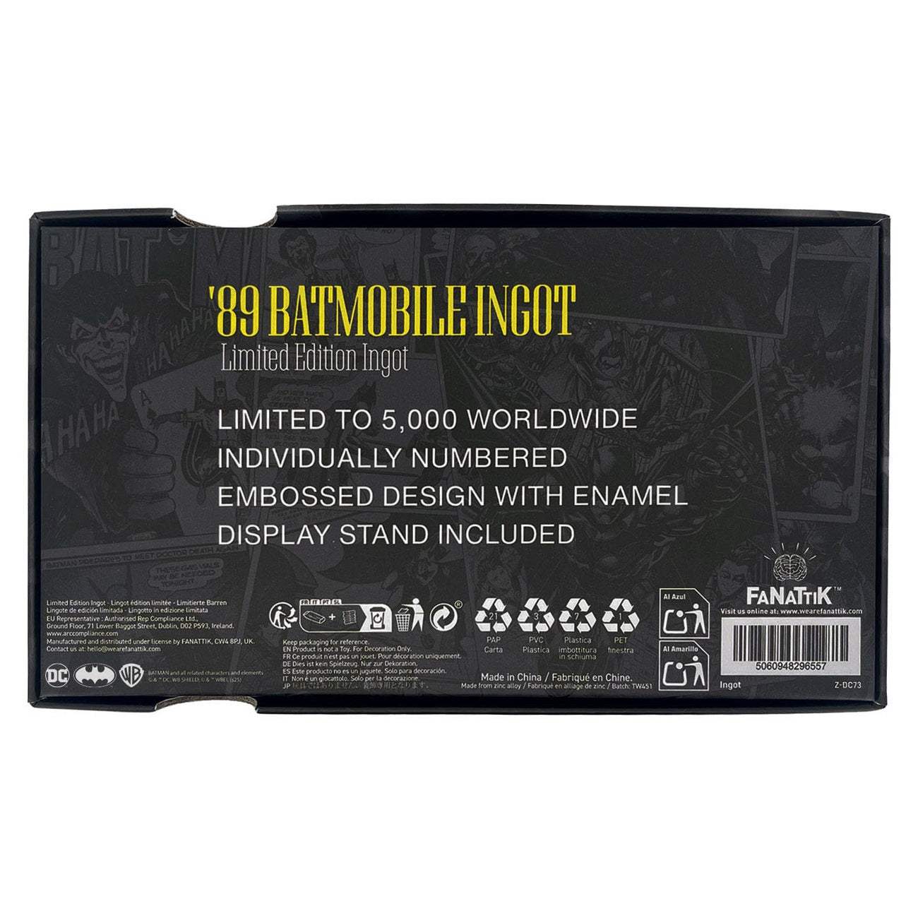 Zdjęcie produktu DC Comics Sztabka metalu Batman Batmobile XL Edycja limitowana