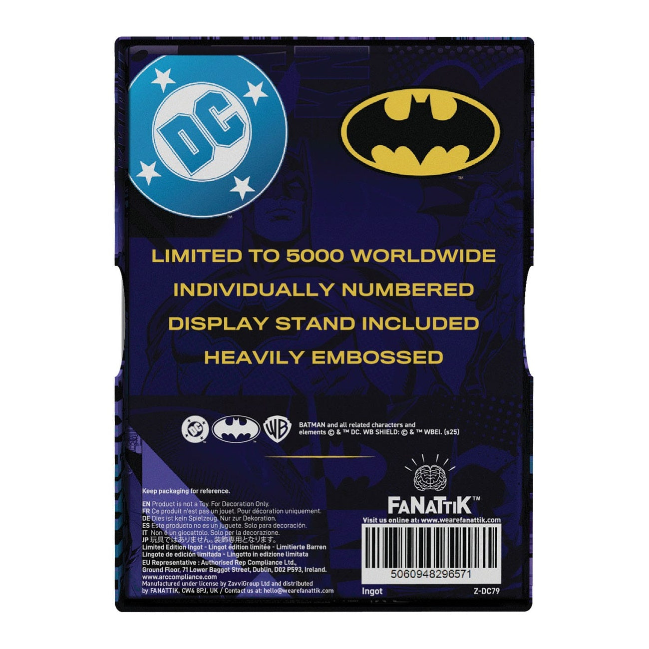 Product image DC Comics Metal Bar Batman Detective Comics #9 Limited Edition