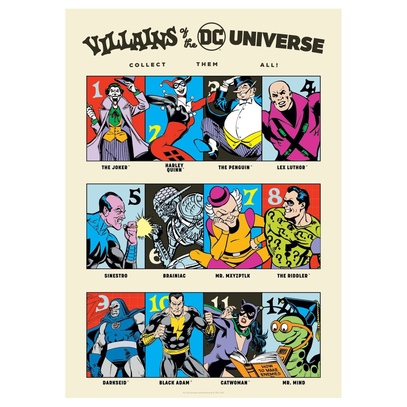 Product image DC Comics Art Print 90th Anniversary Villains Limited Edition 42 x 30 cm