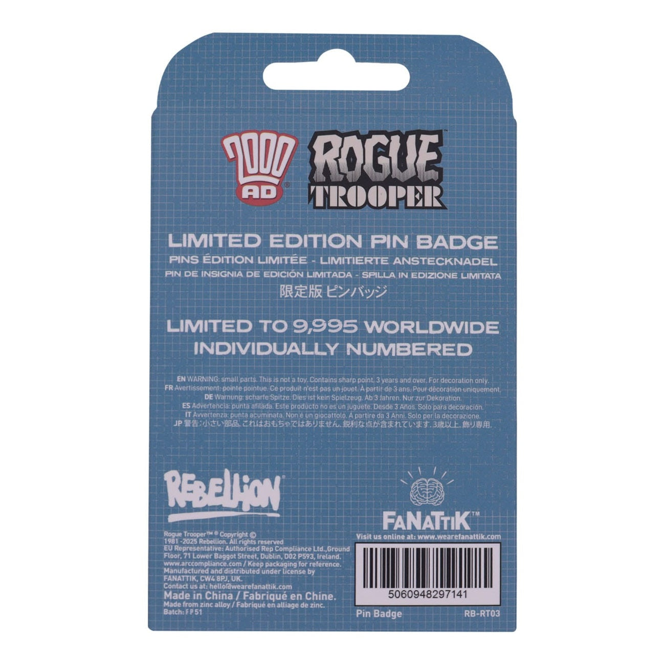 Zdjęcie produktu 2000 AD Przypinka Rogue Trooper GI Limited Edition