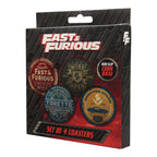 Zdjęcie produktu Fast & Furious Zestaw 4 podkładek pod kubek w stylu vintage