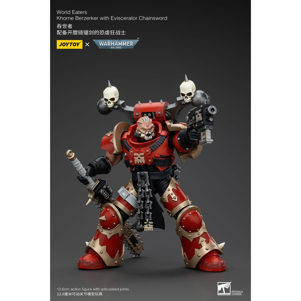 Zdjęcie produktu Figurka akcji Warhammer 40k 1/18 World Eaters Khorne Berzerker with Eviscerator Chainsword 13 cm