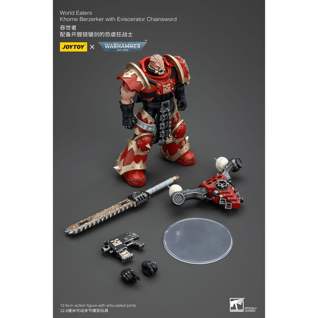 Zdjęcie produktu Figurka akcji Warhammer 40k 1/18 World Eaters Khorne Berzerker with Eviscerator Chainsword 13 cm