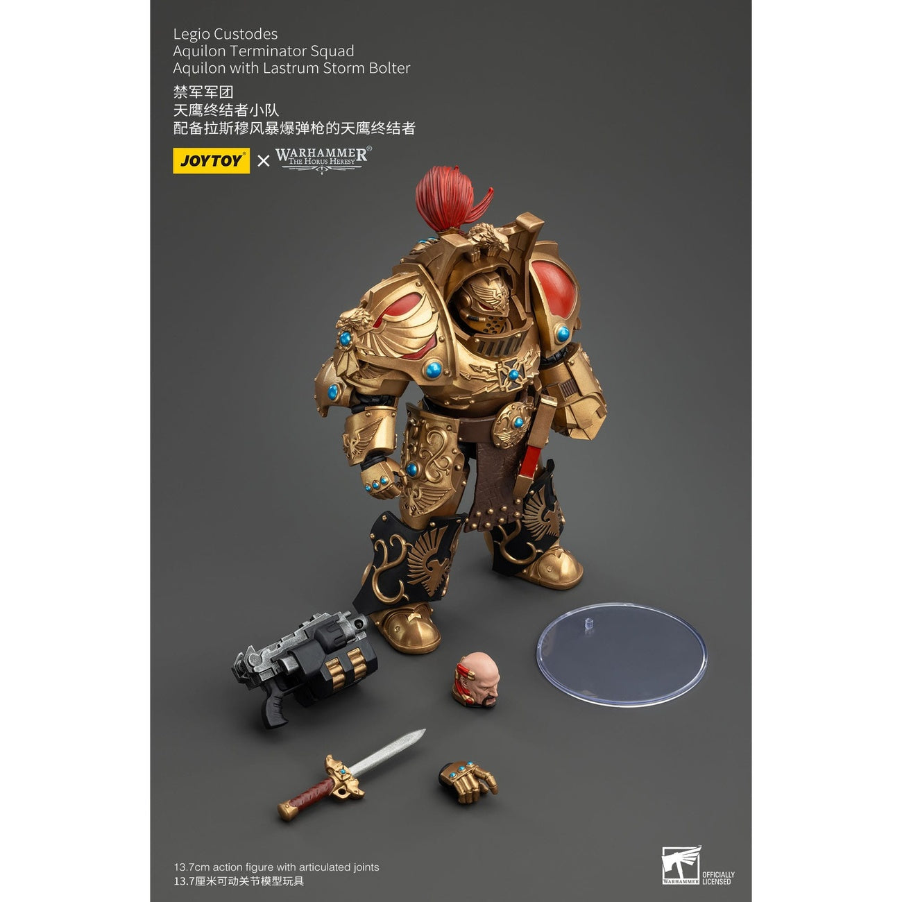 Zdjęcie produktu Warhammer The Horus Heresy figurka akcji 1/18 Legio Custodes Aquilon Terminator Squad Aquilon z Lastrum Storm Bolter 14