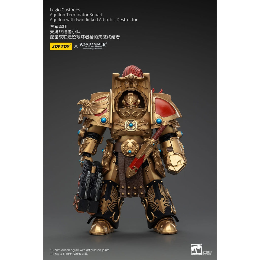 Zdjęcie produktu Warhammer The Horus Heresy Figurka akcji 1/18 Legio Custodes Aquilon Terminator Squad Aquilon z twin-linked Adrathic Destructorem