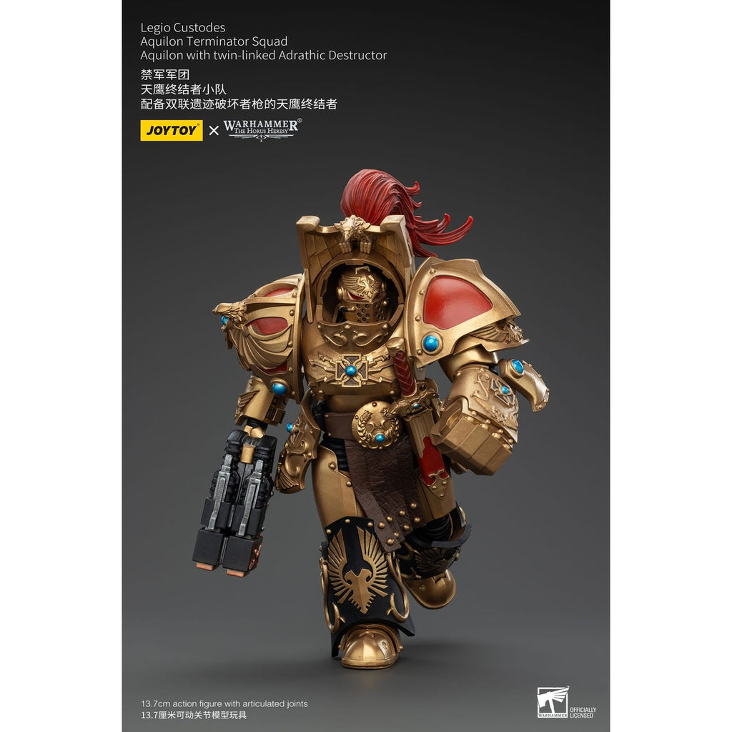 Zdjęcie produktu Warhammer The Horus Heresy Figurka akcji 1/18 Legio Custodes Aquilon Terminator Squad Aquilon z twin-linked Adrathic Destructorem