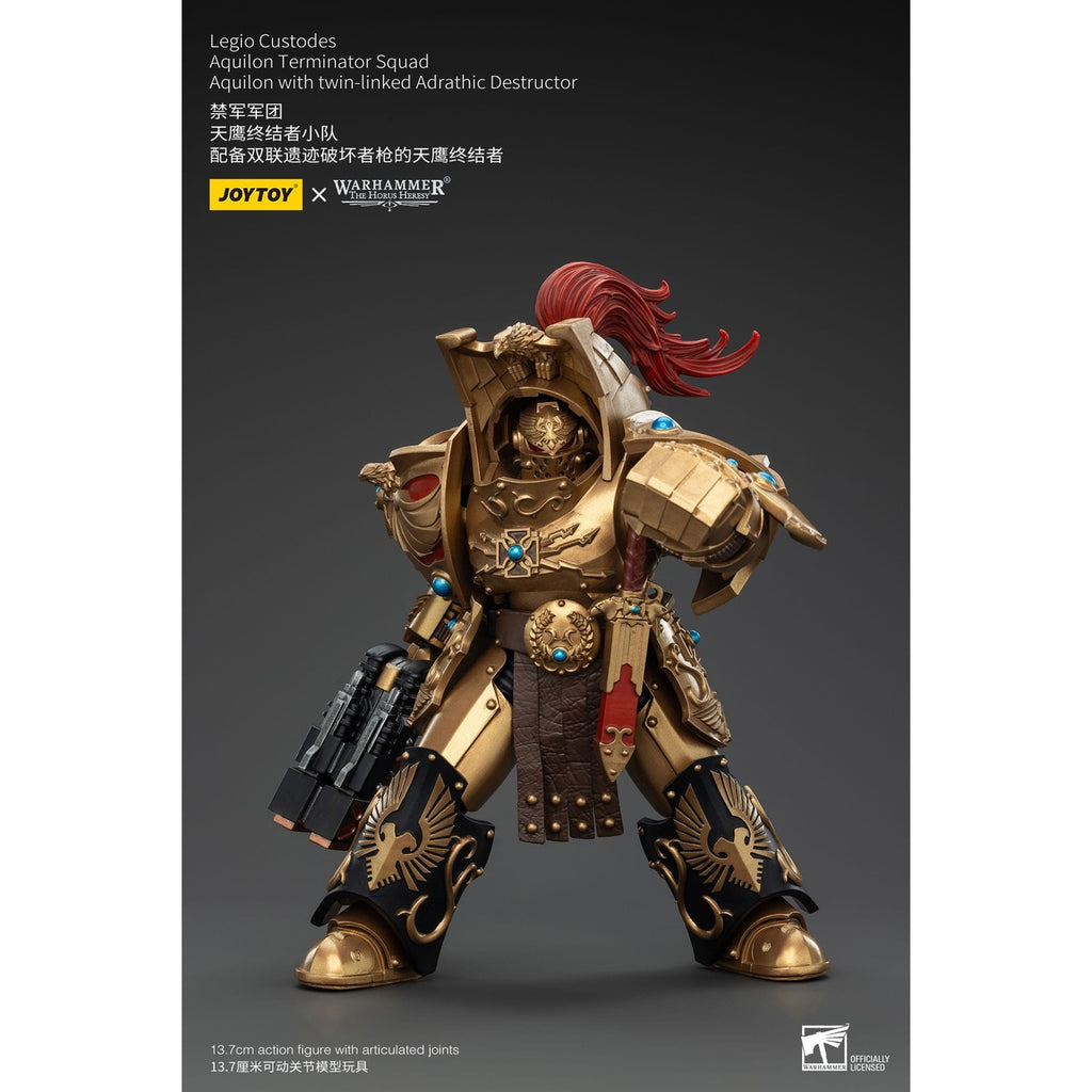 Zdjęcie produktu Warhammer The Horus Heresy Figurka akcji 1/18 Legio Custodes Aquilon Terminator Squad Aquilon z twin-linked Adrathic Destructorem