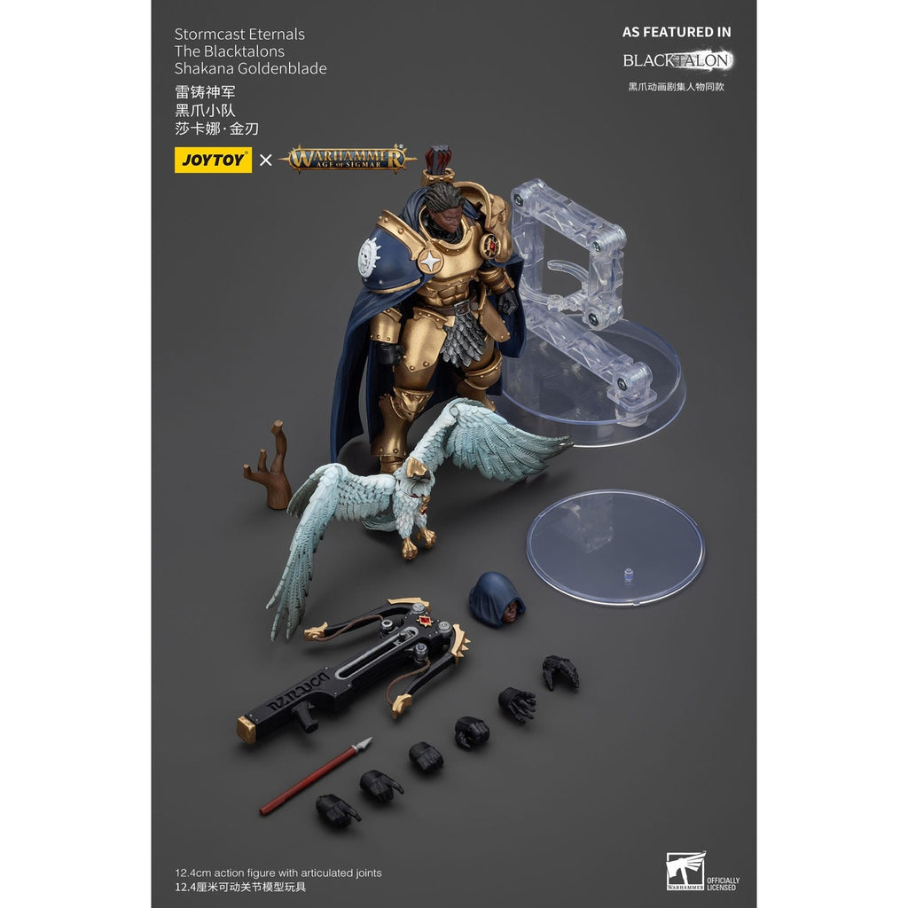 Zdjęcie produktu Warhammer Age of Sigmar Figurka akcji Stormcast Eternals The Blacktalons Shakana Goldenblade 20 cm