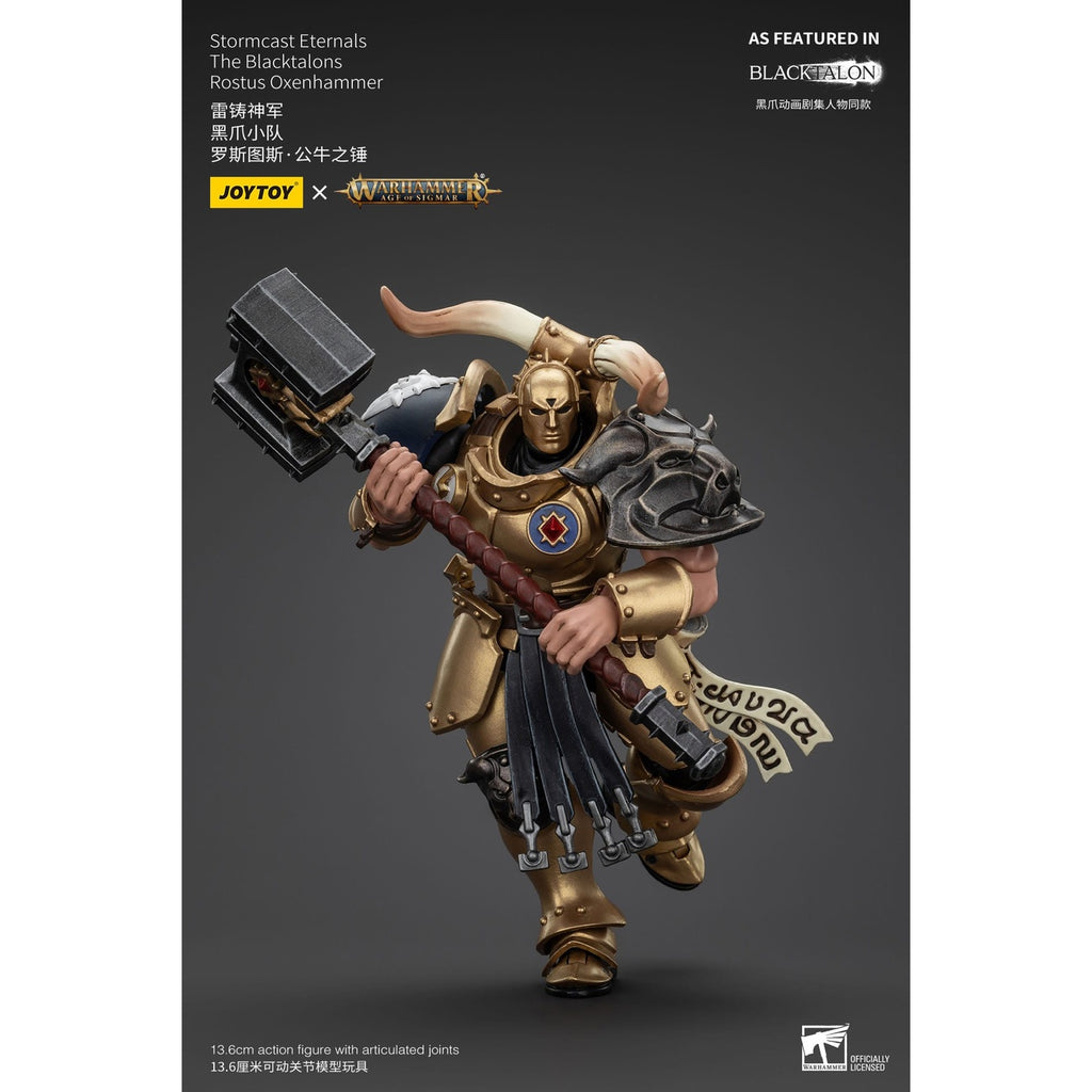 Zdjęcie produktu Warhammer Age of Sigmar Figurka akcji Stormcast Eternals The Blacktalons Rostus Oxen Hammer 20 cm