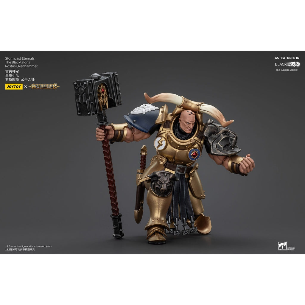 Zdjęcie produktu Warhammer Age of Sigmar Figurka akcji Stormcast Eternals The Blacktalons Rostus Oxen Hammer 20 cm