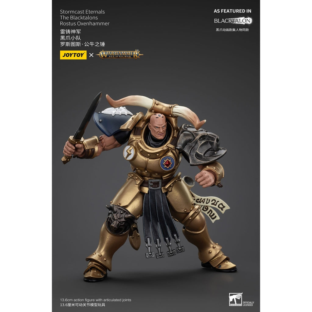 Zdjęcie produktu Warhammer Age of Sigmar Figurka akcji Stormcast Eternals The Blacktalons Rostus Oxen Hammer 20 cm
