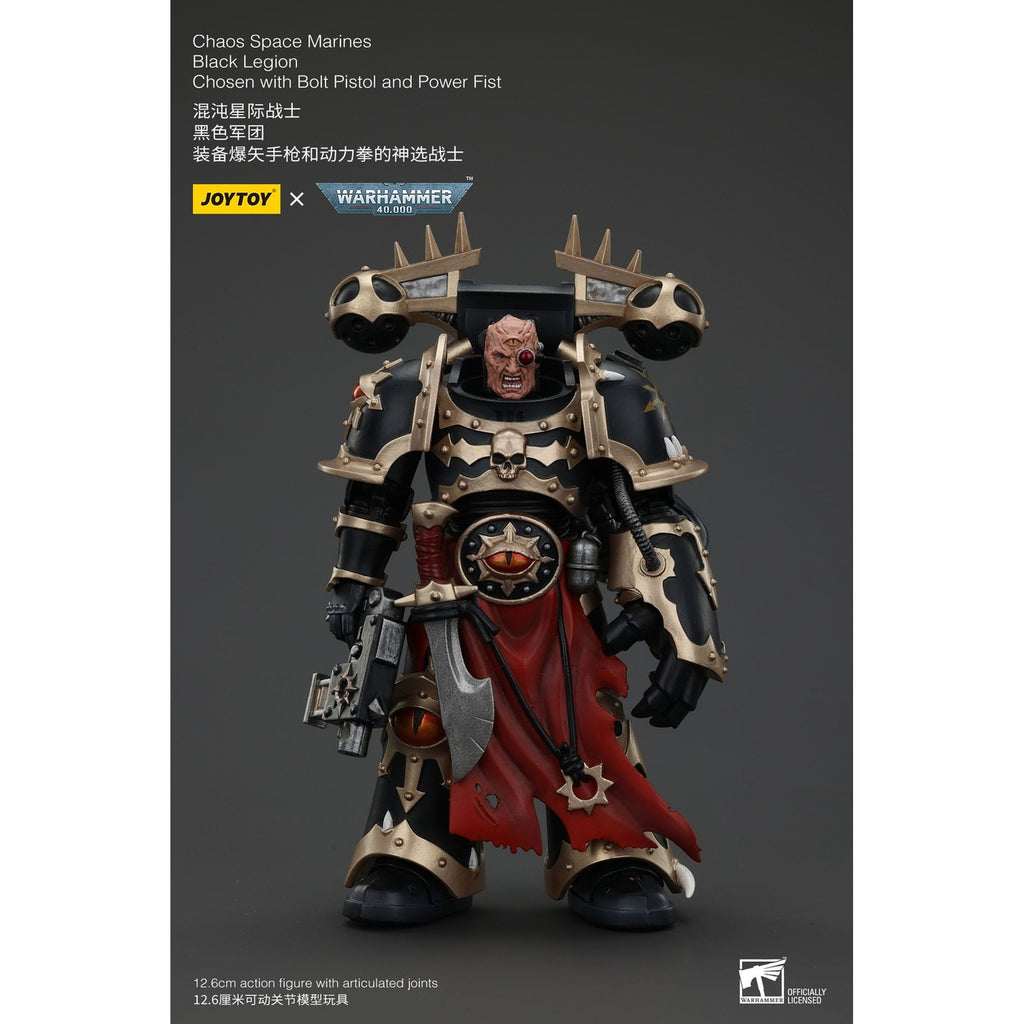 Zdjęcie produktu Figurka akcji Warhammer 40K Chaos Space Marines Black Legion Chosen z Bolt Pistol and Power Fist 20 cm