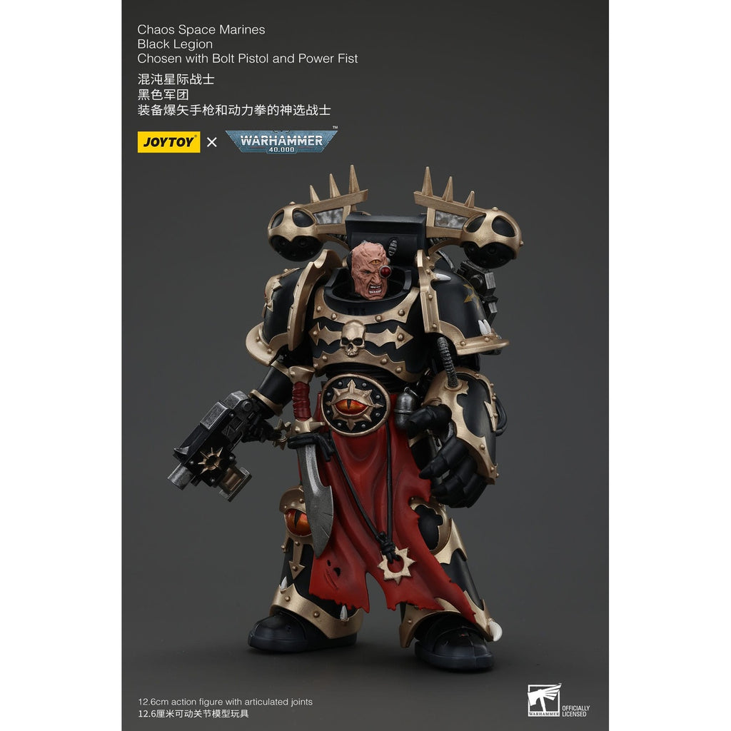 Zdjęcie produktu Figurka akcji Warhammer 40K Chaos Space Marines Black Legion Chosen z Bolt Pistol and Power Fist 20 cm