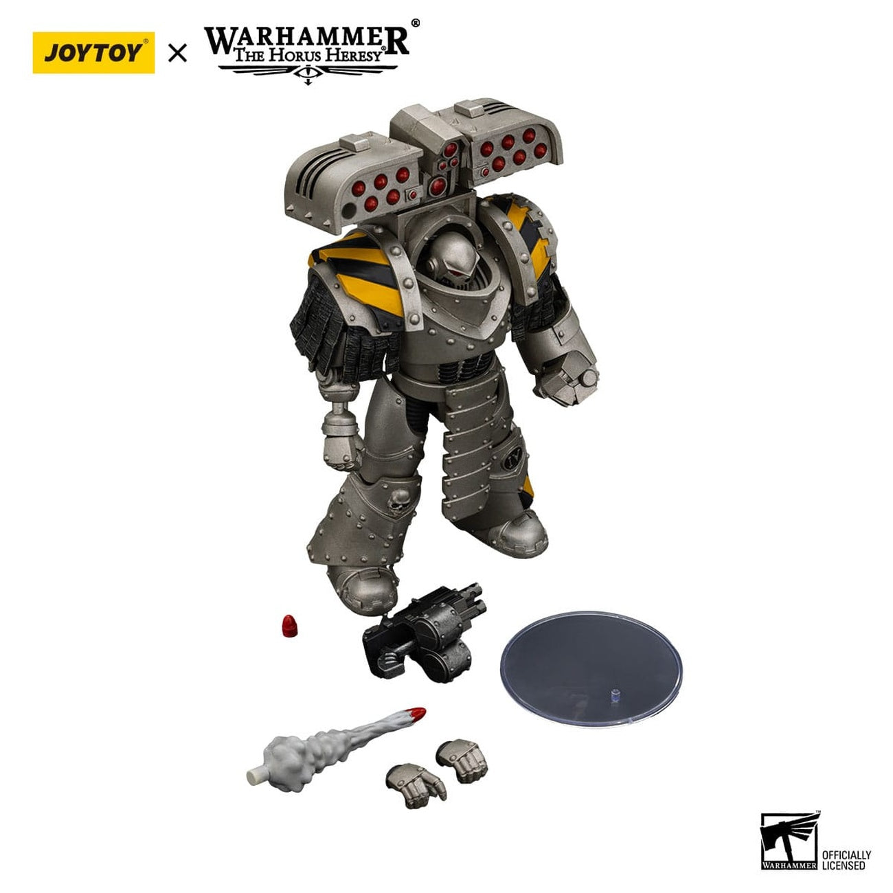 Zdjęcie produktu Figurka akcji Warhammer The Horus Heresy 1/18 Iron Warriors Tyrant Siege Master Terminator z wyrzutnią rakiet 14 cm