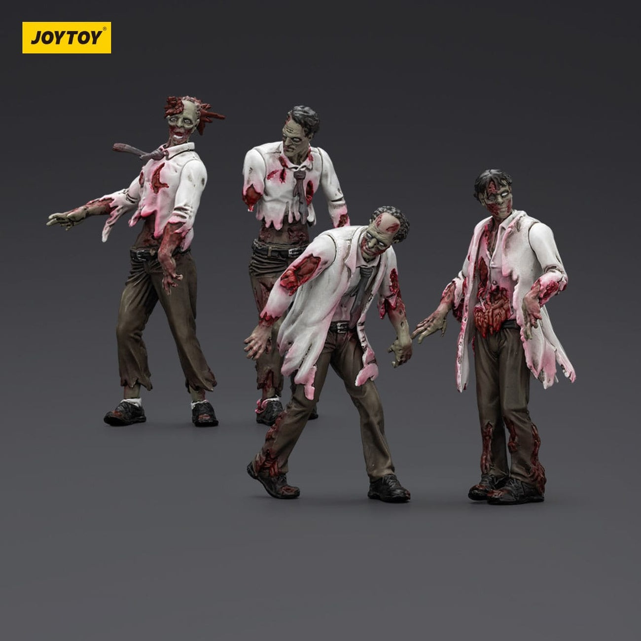 Zdjęcie produktu Zombie Dark Source figurki akcji zestaw 4 Scientists (Male) 8 cm
