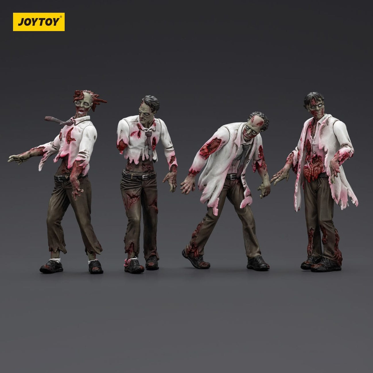 Zdjęcie produktu Zombie Dark Source figurki akcji zestaw 4 Scientists (Male) 8 cm