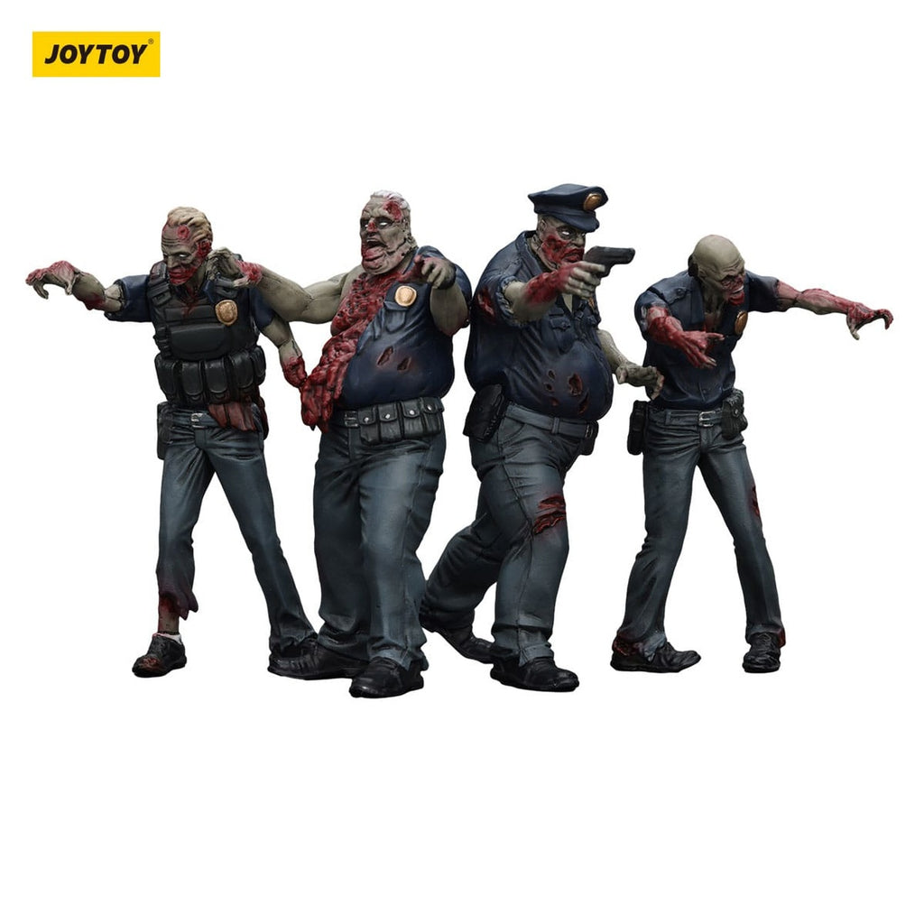 Zdjęcie produktu Zombie Dark Source figurki akcji Zestaw 4-pack Police (Male) 8 cm
