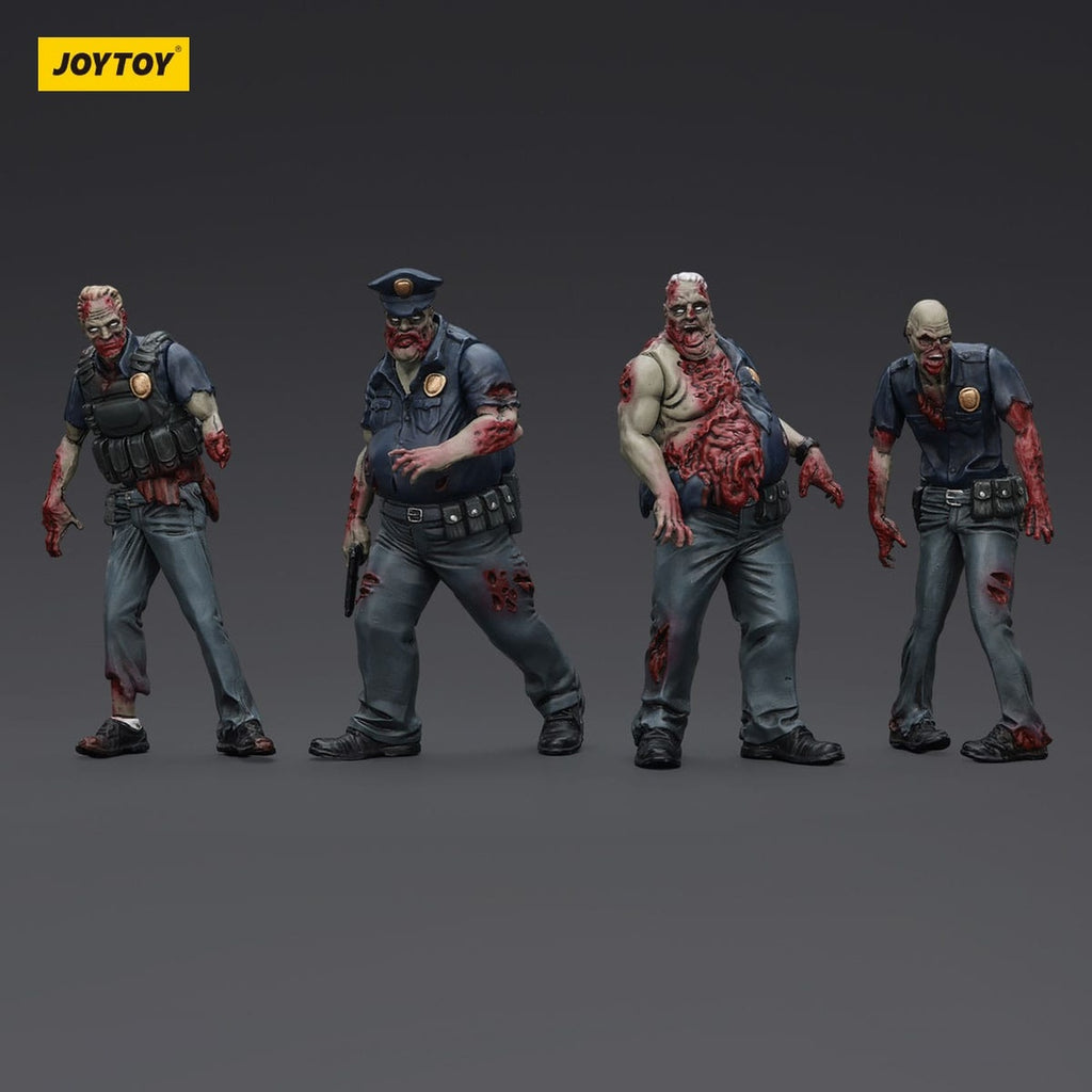 Zdjęcie produktu Zombie Dark Source figurki akcji Zestaw 4-pack Police (Male) 8 cm
