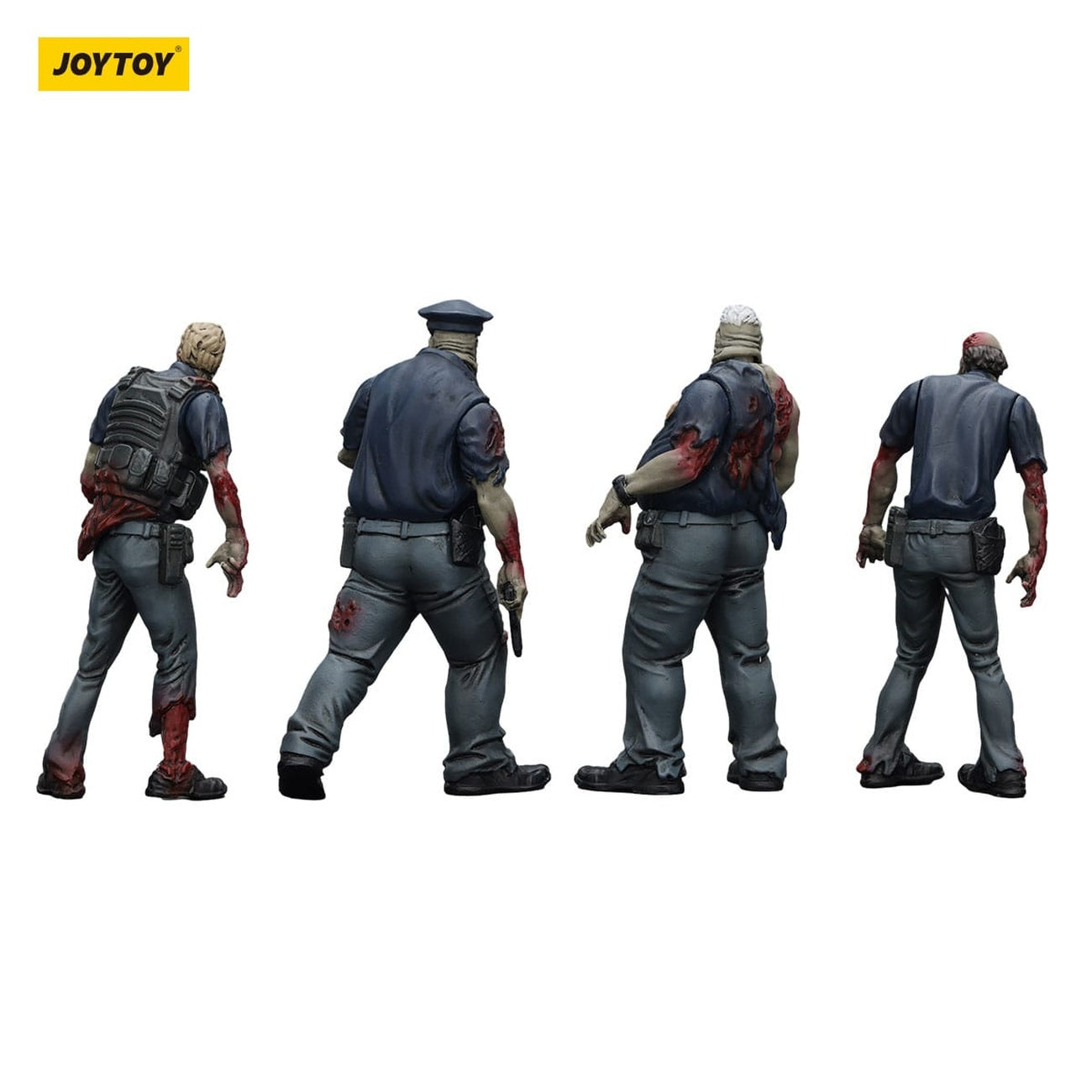 Zdjęcie produktu Zombie Dark Source figurki akcji Zestaw 4-pack Police (Male) 8 cm