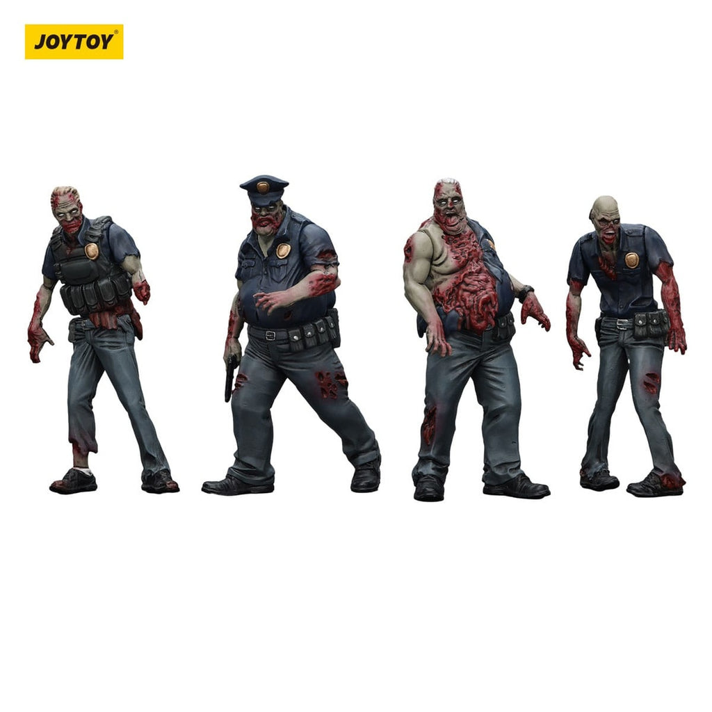 Zdjęcie produktu Zombie Dark Source figurki akcji Zestaw 4-pack Police (Male) 8 cm