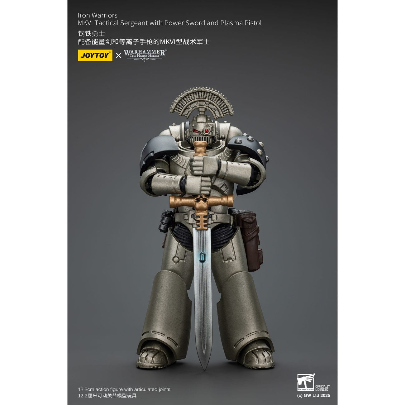 Zdjęcie produktu Warhammer The Horus Heresy figurka akcji 1/18 Iron Warriors MKVI Tactical Sergeant with Power Sword and Plasma Pistol 12 cm