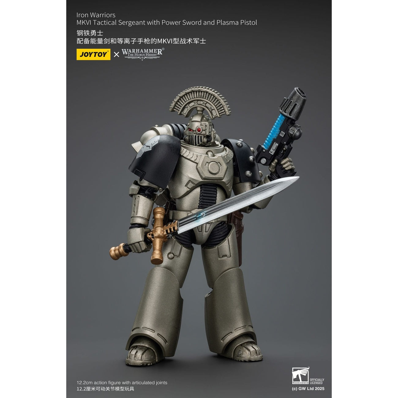 Zdjęcie produktu Warhammer The Horus Heresy figurka akcji 1/18 Iron Warriors MKVI Tactical Sergeant with Power Sword and Plasma Pistol 12 cm
