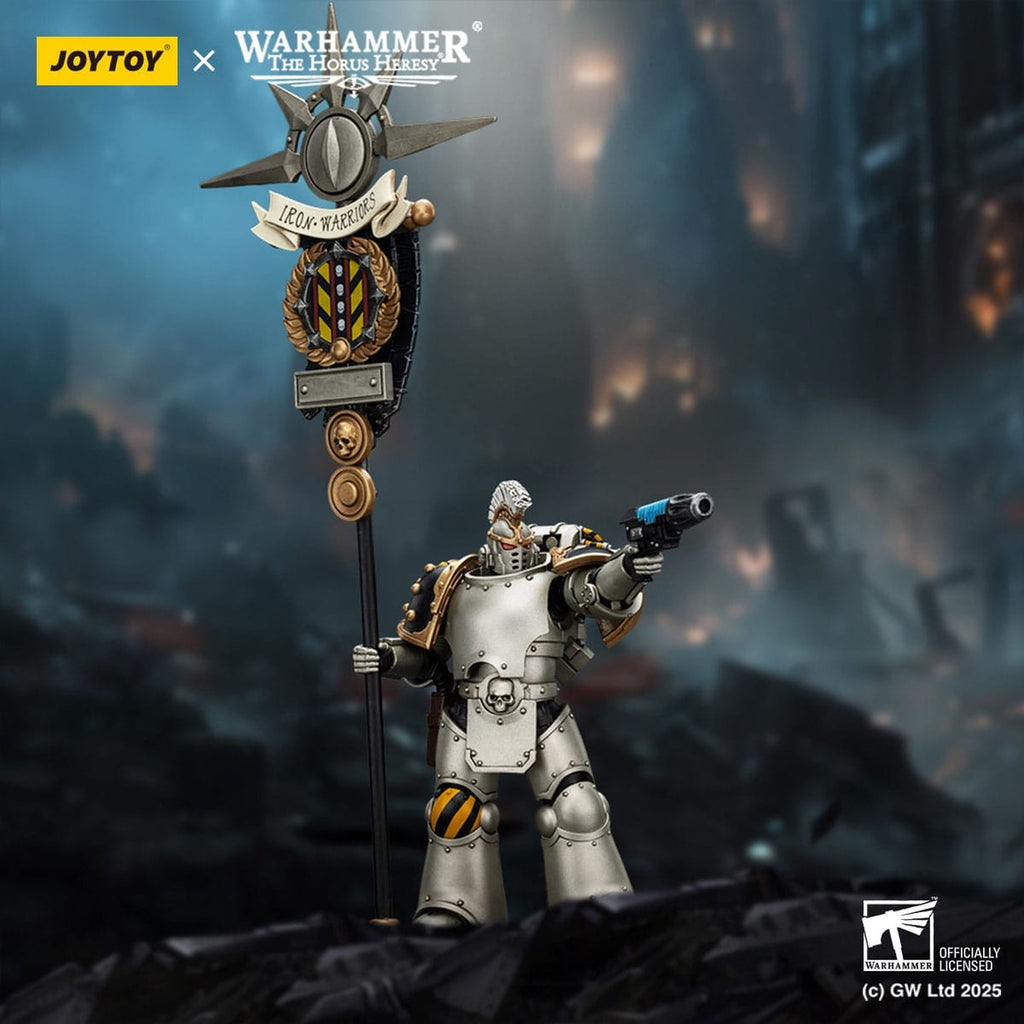 Zdjęcie produktu Warhammer The Horus Heresy Figurka akcji 1/18 Iron Warriors Command Squad Chosen z Legion Standard 12 cm