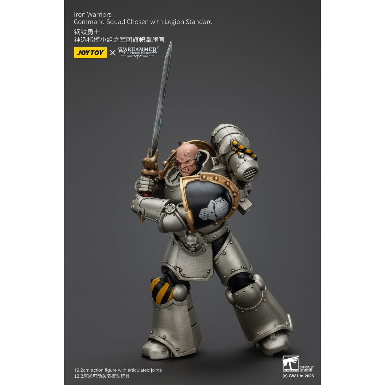 Zdjęcie produktu Warhammer The Horus Heresy Figurka akcji 1/18 Iron Warriors Command Squad Chosen z Legion Standard 12 cm