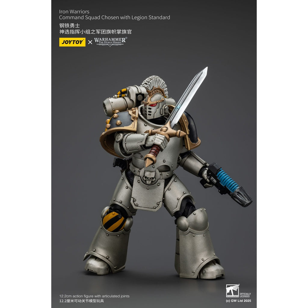Zdjęcie produktu Warhammer The Horus Heresy Figurka akcji 1/18 Iron Warriors Command Squad Chosen z Legion Standard 12 cm