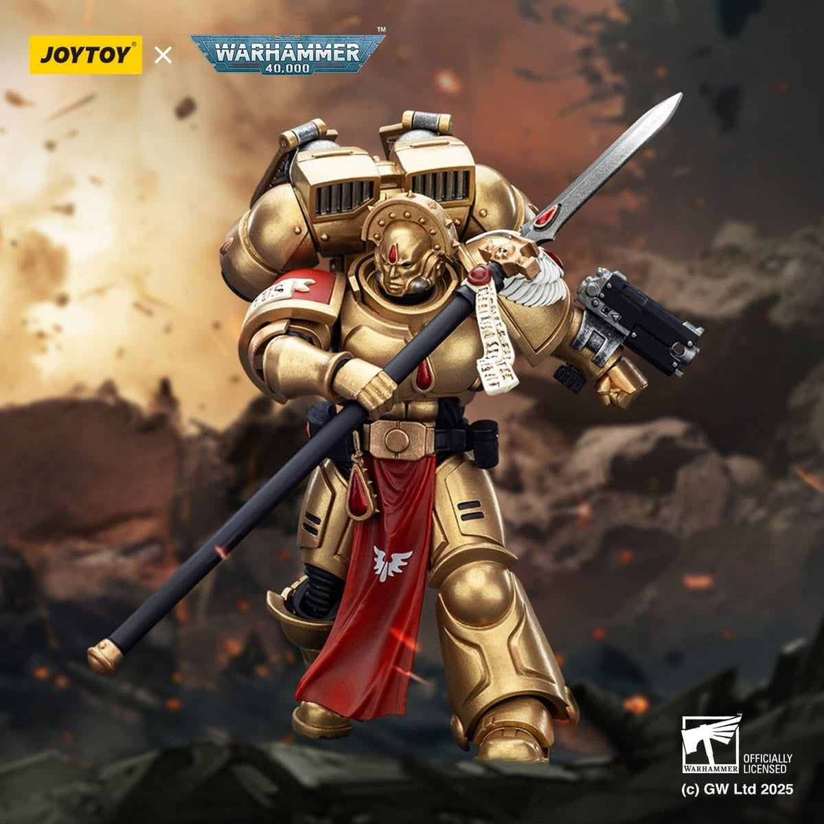 Zdjęcie produktu Warhammer 40,000: Combat Patrol Blood Angels Figurka akcji Sanguinary Guard 2 z Angelus Boltgun i Encarmine Spear 20 cm