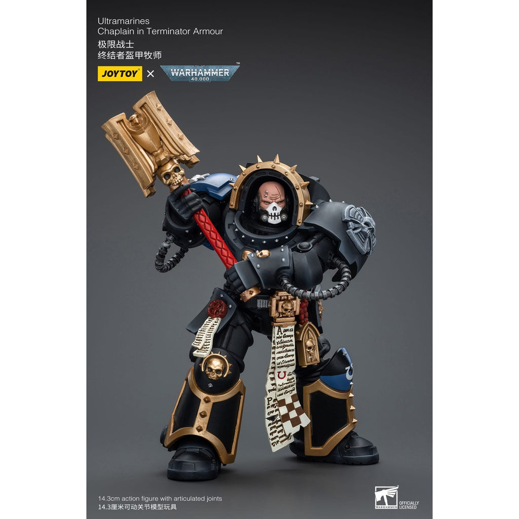 Zdjęcie produktu Warhammer 40k Figurka akcji 1/18 Ultramarines Chaplain in Terminator Armour 12 cm