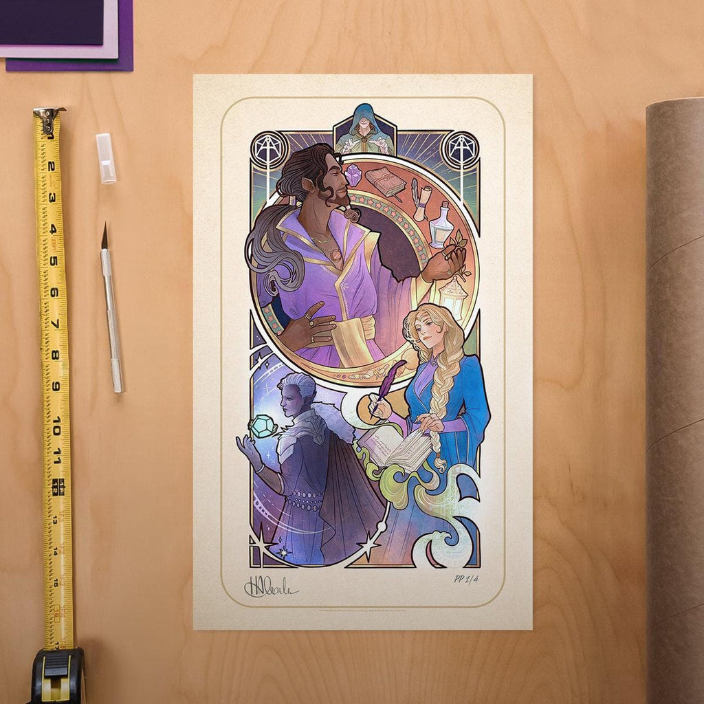 Zdjęcie produktu Critical Role Plakat artystyczny Matthew Mercer: 10th Anniversary Art Nouveau Illustrations 46 x 28 cm – bez ramy